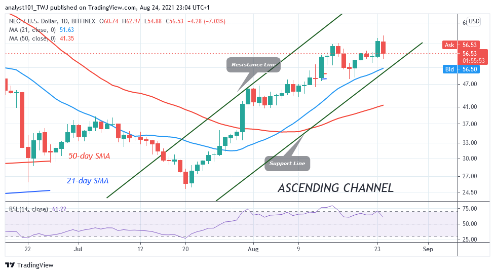 NEO Is in a Fresh Uptrend, Poises to Reclaim $78
