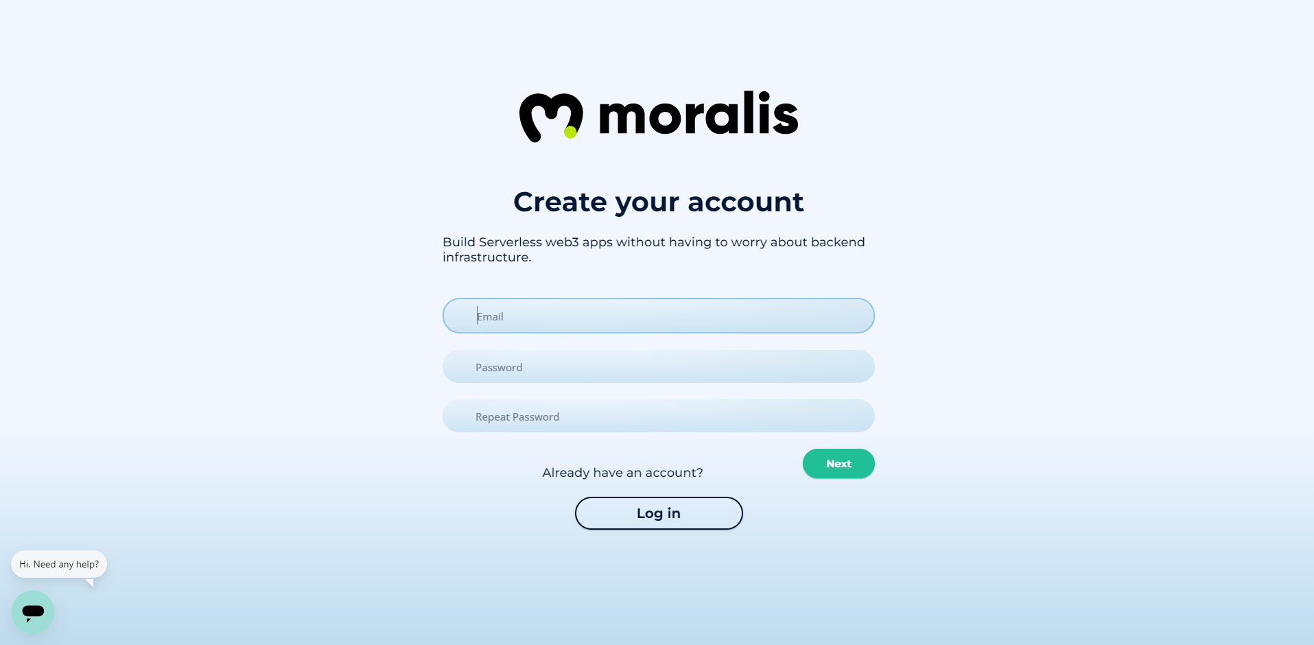 Opening a Moralis Account for DAO Creation