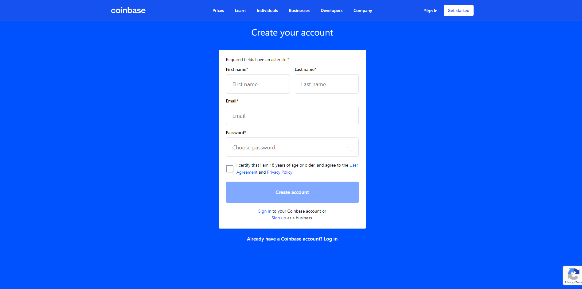 Create Coinbase Account for Buying APE